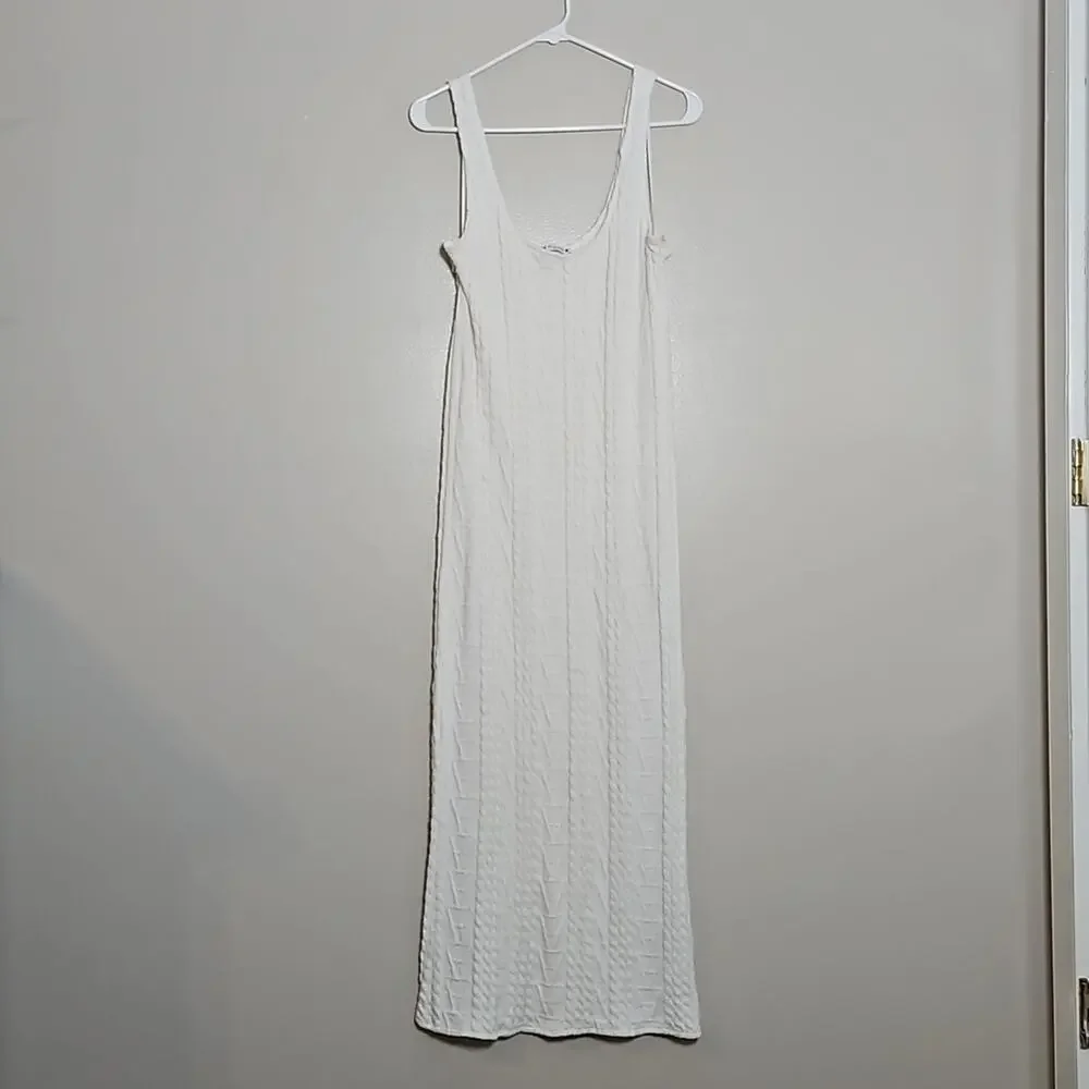 Zara Cable Knit Jacquard Sweater Dress Sz Medium - Picture 3 of 13